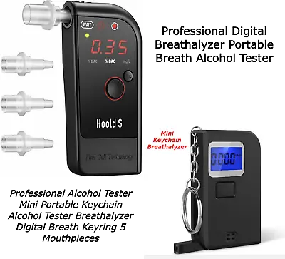 £9.99 • Buy Professional Digital Breathalyzer Portable Mini Keychain Breath Alcohol Tester 