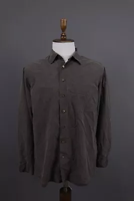 Burberry Prorsum Brown Long Sleeve Button Down Shirt Size 40 / 15.75 • $56.24