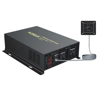 1500Watt Pure Sine Wave Inverter 12V 120V DC To AC Solar System Remote Control  • $156.75