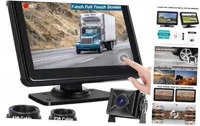 7-inch Full Touch Screen Wired Backup Camera System For RV Truck Trailer  • $200.24