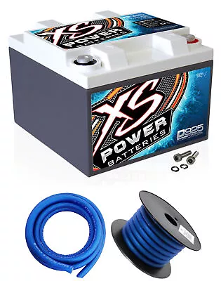 $250.44 • Buy XS Power D925 2000 Amp Car Audio Battery+Terminal Hardware+Power/Ground Wires