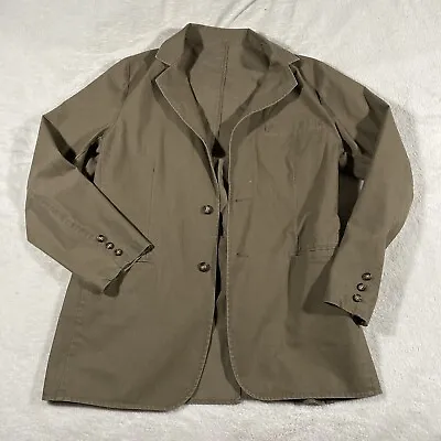 Mens 42L LL Bean Safari Field Blazer Sport Coat Jacket Khaki Tan Tall Casual Fit • $37.99