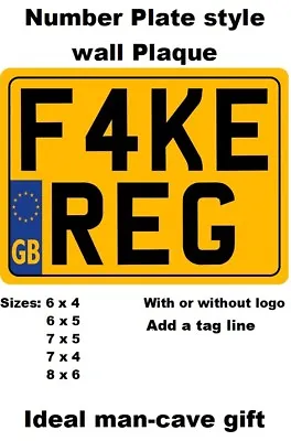 Novelty Rear Aluminium Motorcycle Number Plate Style Gift Any Size Available • £6.99