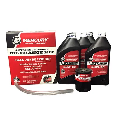 Mercury Marine  2.1L 75/90/115 HP 4-Stroke Oil Change Kit 8M0107510 • $93.99