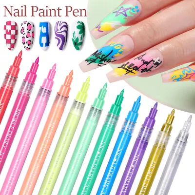 NICOLE DIARY  Pen 3D Nail Manicure DIY Nail Polish Painting Pen • $1.89