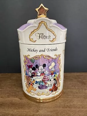 Lenox Disney Animated Classic Kitchen Canister MICKEY AND FRIENDS FLOUR    Used • $75