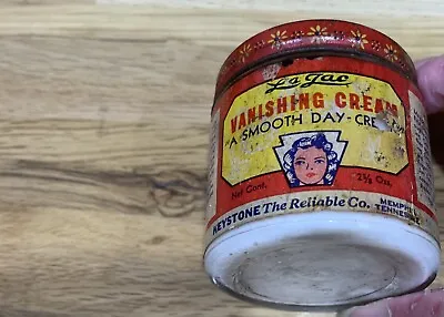 Vtg La Jac Keystone Jar 40s Vanishing Cream Memphis Reliable Cold Nite Face • $55