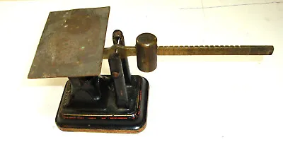 Fairbanks Square Base 9 1/2 Oz Candy Or Postal Scale Iron & Brass Vintage • $40