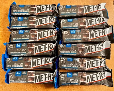 Met-RX Big 100 SUPER COOKIE CRUNCH Bars 32g Protein 3.52oz Each 06/2024 • $15