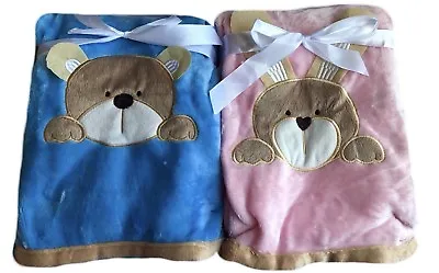 Baby Soft Snuggle Blanket Teddy BearRabbit GirlsBoys Christmas Gift Idea • £6.80