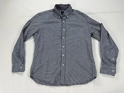 J Crew Shirt Blue Gingham Plaid Slim Flex Washed Button Up Size L 16-16.5 • $14.16