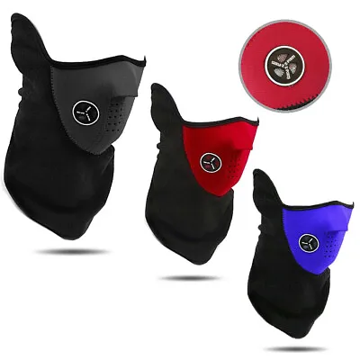 Half Face Mask Balaclava Neoprene Neck Warmer Scarf For Motorcycle Bike Cycling • $7.98