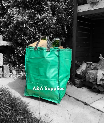 £7.99 • Buy Garden Waste Bag 120L Refuse Heavy Duty Strong Sack Grass Leaves Logs Firewood