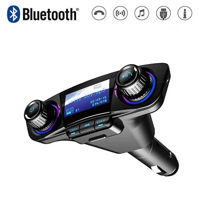 12V Bluetooth Handsfree Car Kit FM Transmitter Radio MP3 Player USB Charger AUX • $24.64