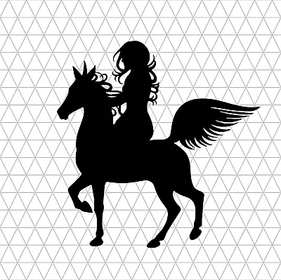 Woman Riding Horse SVG Vector Clipart Design Silhouette For Vinyl Decal Sticker • $0.99