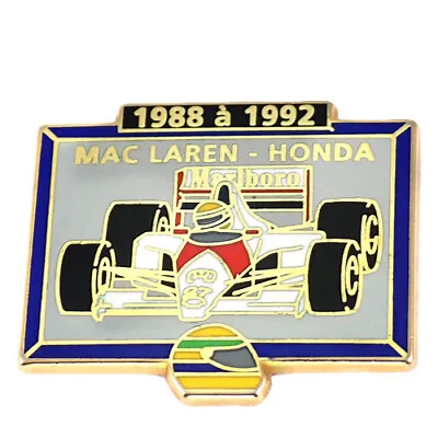 Rare Vintage Pin Badge Ayrton Senna McLaren Honda France Limited Pins • $211.08