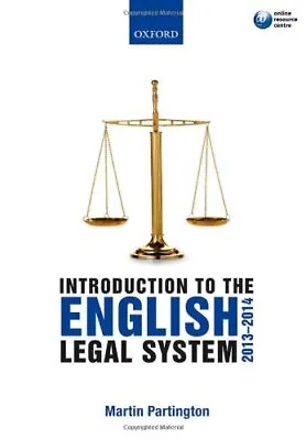 £3.19 • Buy Introduction To The English Legal System 2013-2014 By Martin Partington