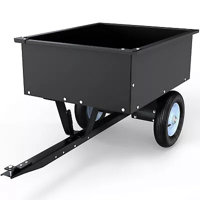 Tow-Behind Dump Cart With Wheels For Lawn Tractor & ATV UTV - 350LB Capacity • $162.99