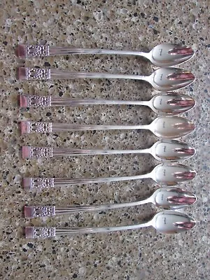 Oneida Coronation 8 Iced Tea Spoons Community Vtg Silverplate Flatware Lot • $64.99