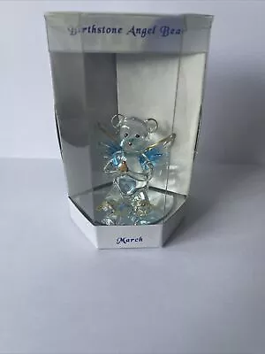 £8.99 • Buy Mayflower Glass Birthstone Angel Bear Gold Plated March