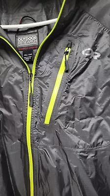 Outdoor Research Helium II Pertex Shield Ultralight Mens Rain Jacket Grey XXL • $49.99