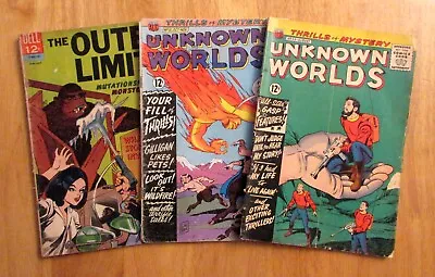 Lot Of *3* ‘60s SCI-FI: UNKNOWN WORLDS #33 51 + THE OUTER LIMITS #11 (G/VG) • $9.95