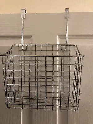  Cabinet Storage Basket Over Door The Organizer Doors Under Shelf Hanging Metal • £9.99