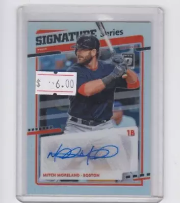 2020 Panini Donruss Optic Signature Series Mitch Moreland #SS-MM Auto Refractor • $7.95