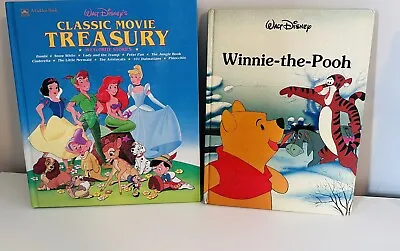 Walt Disney Hardcover Winnie The Pooh & Classic Movie Treasury 10 Story Vintage • $6.39