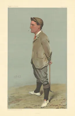 VANITY FAIR SPY CARTOON Harold Horsfall Hilton 'Hoylake'. Golfer 1903 Print • £49