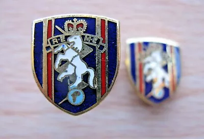 Military Shield Cufflink Royal Electrical Mechanical Engineers Spare Or Repair.  • $4.34