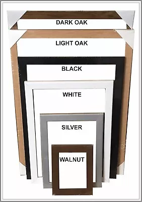 A1 A2 A3 A4 A5 Photo Picture Frame Poster Black White Silver Oak And Walnut • £8.50