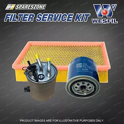 $73.95 • Buy Oil Air Fuel Filter Service Kit For Nissan Navara D40 Pathfinder R51 2.5L 06-15