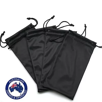 $6.95 • Buy Black Soft Carry Bag Sunglasses Reading Case Microfibre Soft Glasses Pouch