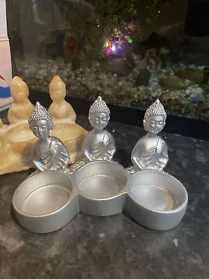 Rubber Latex Mould Buddha Indian Deity Zen Garden T - Lite Candle Holder • £10