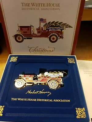 £39.73 • Buy 2016 White House Historical Herbert Hoover Firetruck Christmas Ornament US Flag