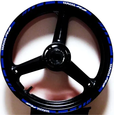 Blue-white Gp Style Custom Rim Stripes Wheel Decals Tape Stickers Yamaha Yzf R6 • $17.99