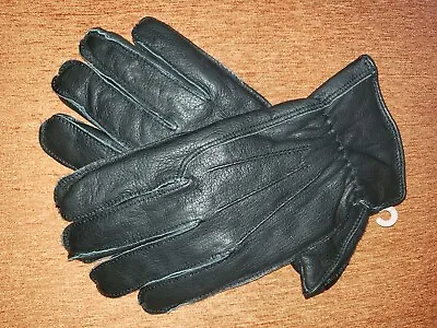 Thinsulate 40 Gram Mens Black Leather Fleece Lined Gloves S Sm Never Used New • $44.99