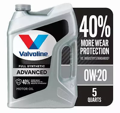 Valvoline Advanced Full Synthetic 0W-20 Motor Oil 5 QT 0W-20 Synthetic Oil • $25.62