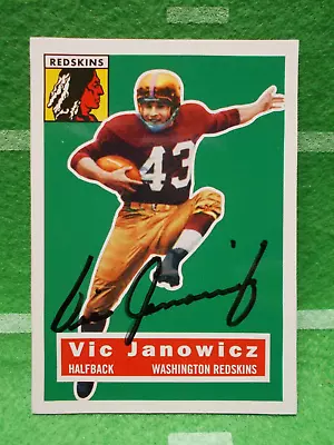 Vic Janowicz Autograph 1956 Topps Archive Ohio State Heisman Washington Redskins • $59.31