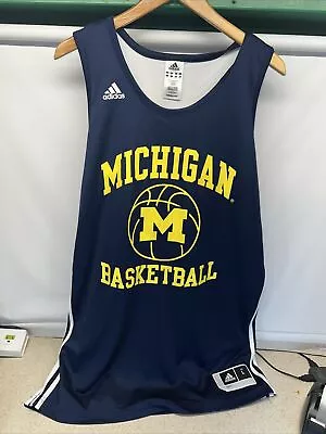 Adidas Michigan Basketball Blue Men’s Practice Jersey Sz Lg NWOT Free Shipping • $29.99