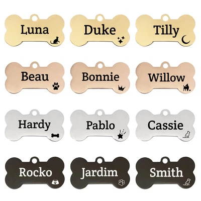 £3.49 • Buy Dog Tag Personalised ID Tags For Dogs Cats Pet Engraved Collar Name Tag Puppy