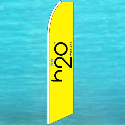 H2o H20 WIRELESS FLUTTER FLAG Tall Cell Phone Advertising Feather Swooper Banner • $21.95