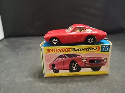 Y97-MATCHBOX SUPERFAST No75 RED FERRARI BERLINETTA WITH ORIGINAL BOX • $143.17