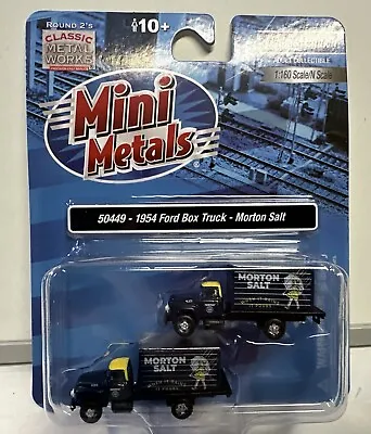 Mini Metals N Scale Morton Salt 1954 Ford Box Truck Set #50449 • $25.99