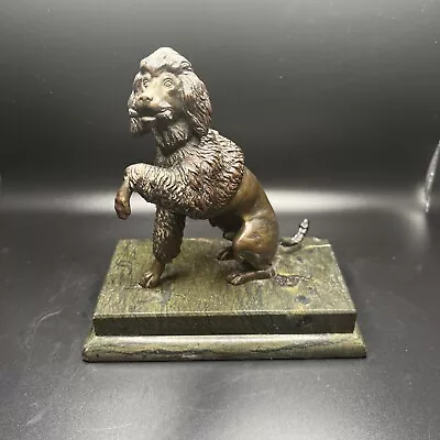 Vintage Bronze Poodle Bookend Marble Base • $29.99