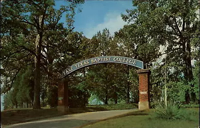 Marshall Texas East Baptist College Entrance Sign Harrison County Postcard • $3.99