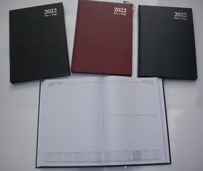 2022 Page A Day A5 Diary Diaries Hardback Choose Colour Full Year • £2.79
