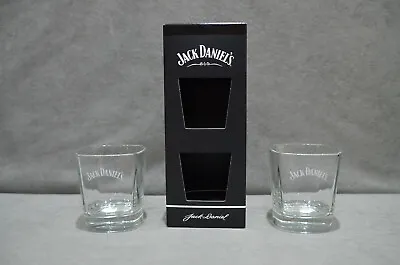 Pair Of (2) Jack Daniel's Rocks Glasses Tumbler Whisky 28cl New 2-pack Gift Box • £10.99