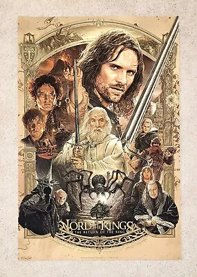 The Lord Of The Rings: Return King 2022 Movie Poster Print Juan Burgos BNG Mondo • $129.95